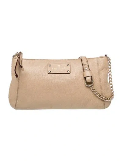 Pre-owned Kate Spade Leather Shoulder Bag In Neutral
