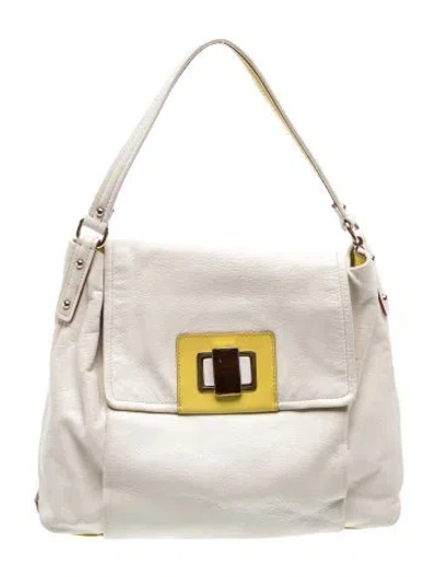 Pre-owned Kate Spade Leather Shoulder Bag In Neutral