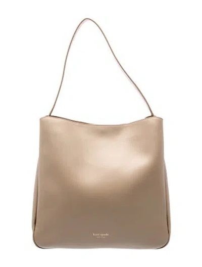 Pre-owned Kate Spade Leather Shoulder Bag In Neutrals
