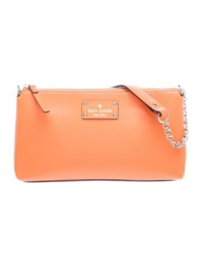 Pre-owned Kate Spade Leather Shoulder Bag In Orange