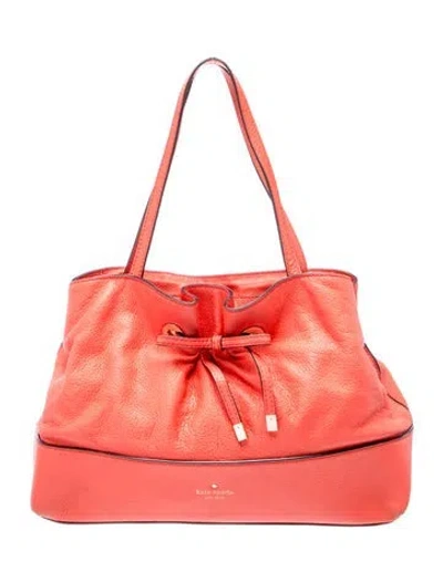 Pre-owned Kate Spade Leather Shoulder Bag In Orange