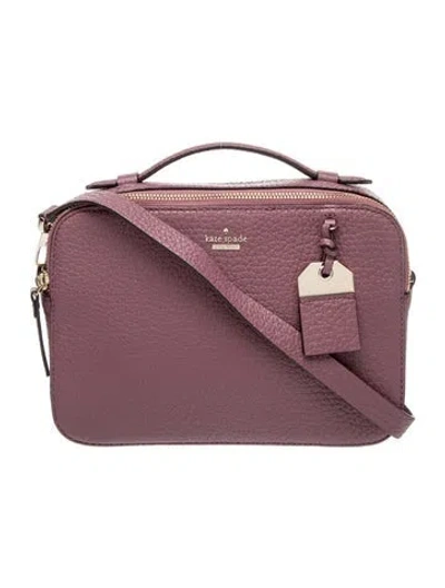 Pre-owned Kate Spade Leather Shoulder Bag In Purple