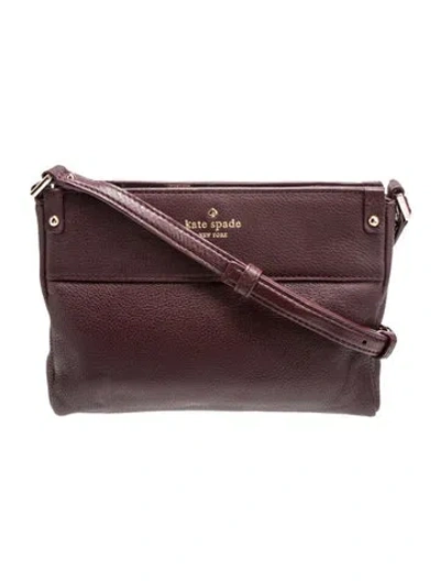 Pre-owned Kate Spade Leather Shoulder Bag In Purple