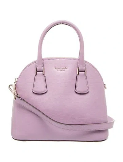 Pre-owned Kate Spade Leather Shoulder Bag In Purple