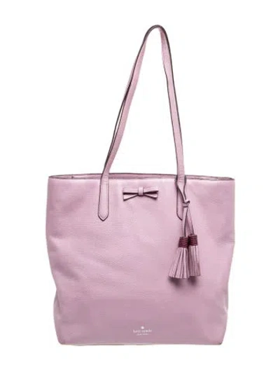 Pre-owned Kate Spade Leather Shoulder Bag In Purple