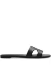 Kate Spade Leather Slides In 黑色