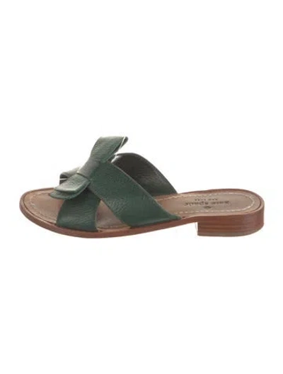 Pre-owned Kate Spade Leather Slides In Black