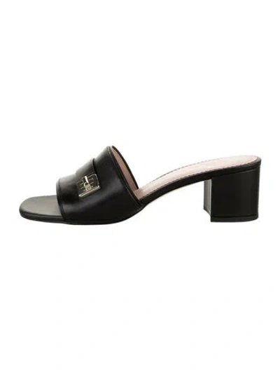 Pre-owned Kate Spade Leather Slides In Black