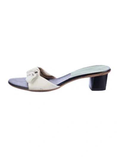 Pre-owned Kate Spade Leather Slides In Blue