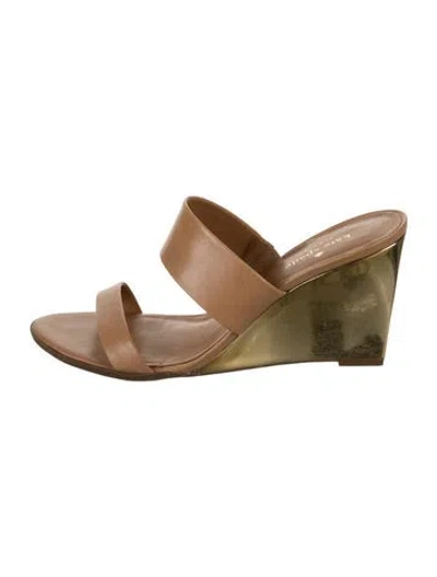 Pre-owned Kate Spade Leather Slides In Brown
