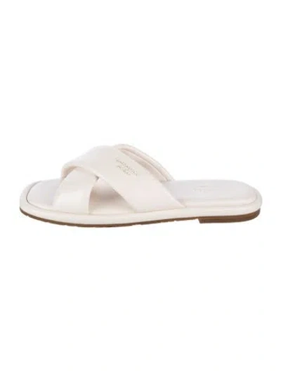 Pre-owned Kate Spade Leather Slides In Neutrals