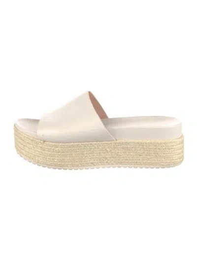 Pre-owned Kate Spade Leather Slides In White