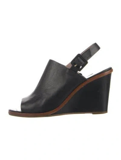 Pre-owned Kate Spade Leather Slingback Pumps In Black