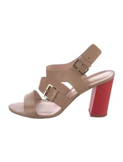 Pre-owned Kate Spade Leather Slingback Sandals