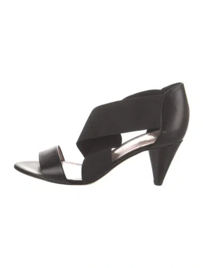 Pre-owned Kate Spade Leather Slingback Sandals In Black