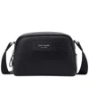 Kate Spade New York Puffed Small Leather Crossbody Bag In Black