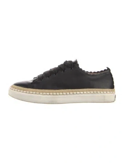 Pre-owned Kate Spade Leather Sneakers In Blue