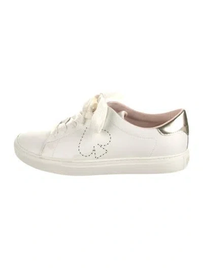Pre-owned Kate Spade Leather Sneakers In White