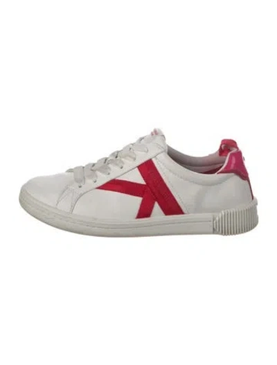 Pre-owned Kate Spade Leather Sneakers In White