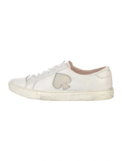 Pre-owned Kate Spade Leather Sneakers In White