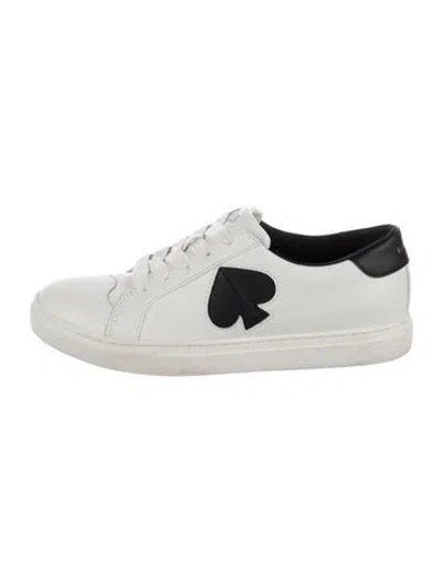 Pre-owned Kate Spade Leather Sneakers In White