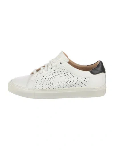 Pre-owned Kate Spade Leather Sneakers In White