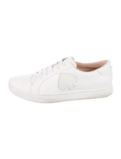 Pre-owned Kate Spade Leather Sneakers In White
