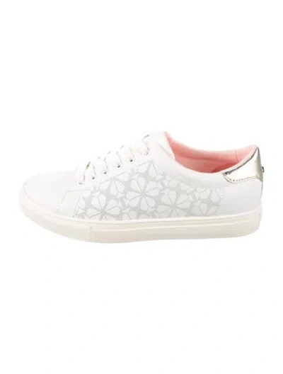 Pre-owned Kate Spade Leather Sneakers In White
