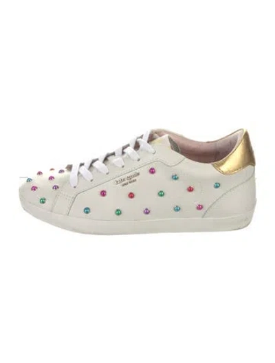 Pre-owned Kate Spade Leather Sneakers In White