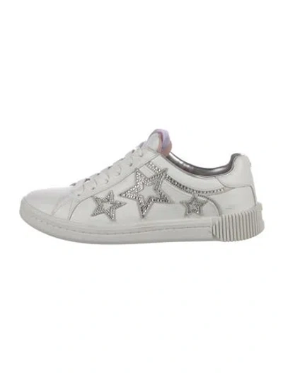 Pre-owned Kate Spade Leather Sneakers In White
