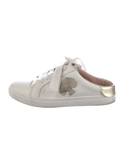 Pre-owned Kate Spade Leather Sneakers In White