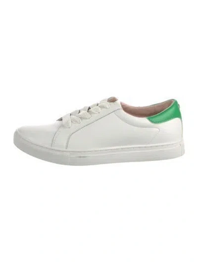 Pre-owned Kate Spade Leather Sneakers In White