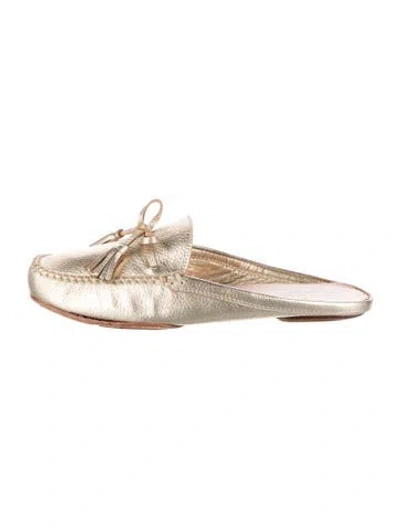 Pre-owned Kate Spade Leather Tassel Accents Mules