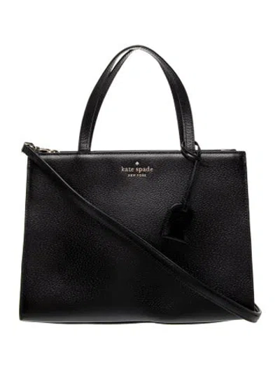 Pre-owned Kate Spade Leather Top Handle Bag In Black
