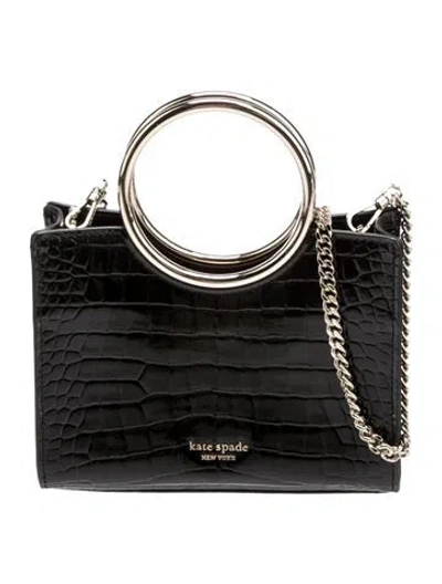 Pre-owned Kate Spade Leather Top Handle Bag In Black