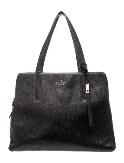 Pre-owned Kate Spade Leather Top Handle Bag In Black