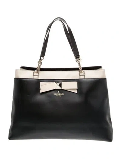 Pre-owned Kate Spade Leather Top Handle Bag In Black