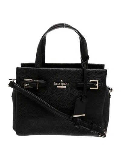 Pre-owned Kate Spade Leather Top Handle Bag In Black