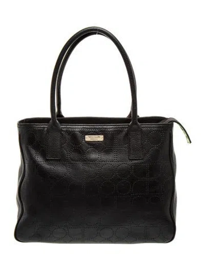 Pre-owned Kate Spade Leather Top Handle Bag In Black