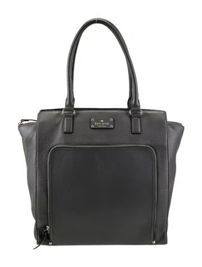 Pre-owned Kate Spade Leather Top Handle Bag In Black