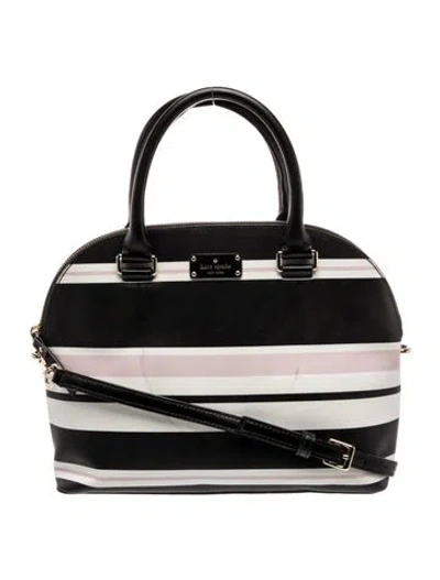 Pre-owned Kate Spade Leather Top Handle Bag In Black