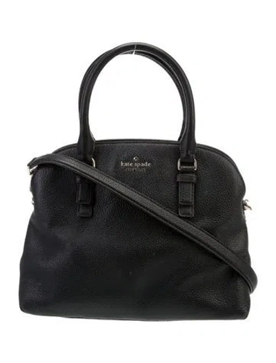 Pre-owned Kate Spade Leather Top Handle Bag In Black
