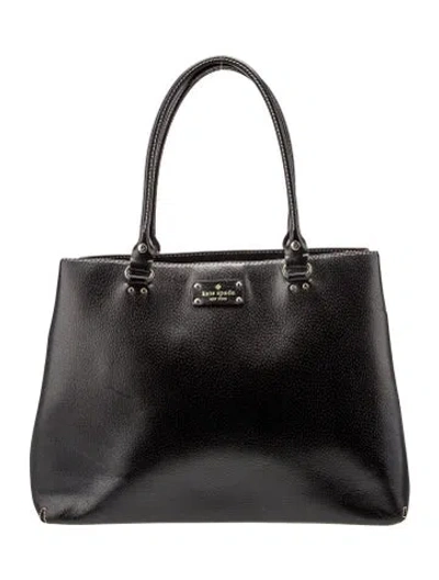 Pre-owned Kate Spade Leather Top Handle Bag In Black