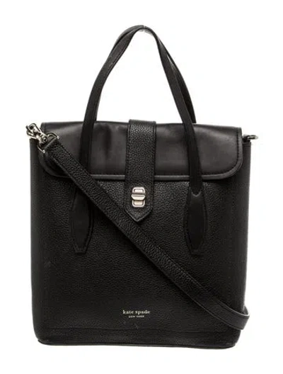 Pre-owned Kate Spade Leather Top Handle Bag In Black