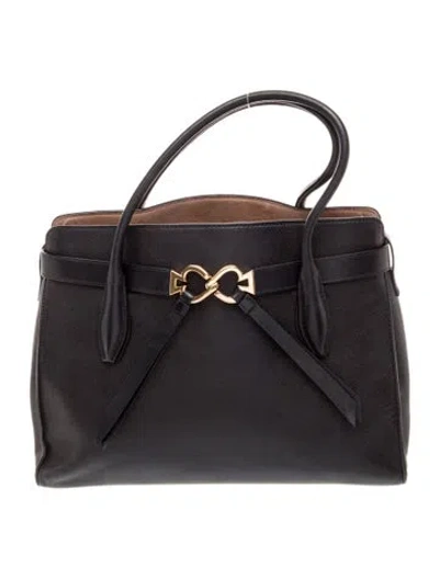Pre-owned Kate Spade Leather Top Handle Bag In Black