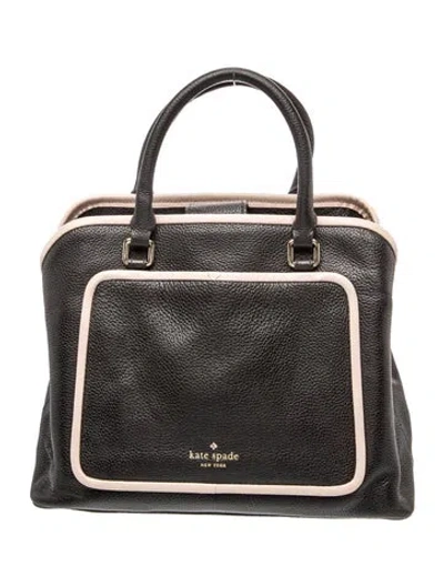 Pre-owned Kate Spade Leather Top Handle Bag In Black