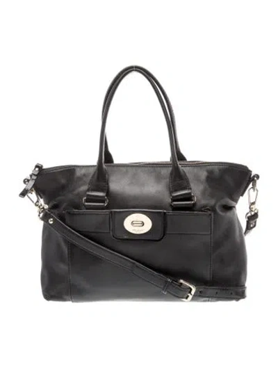 Pre-owned Kate Spade Leather Top Handle Bag In Black