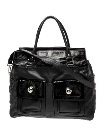 Pre-owned Kate Spade Leather Top Handle Bag In Black