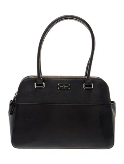 Pre-owned Kate Spade Leather Top Handle Bag In Black