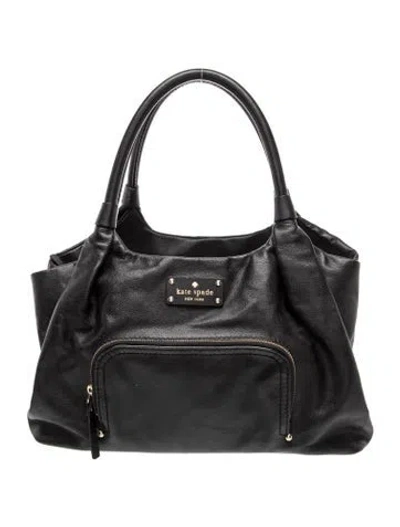 Pre-owned Kate Spade Leather Top Handle Bag In Black